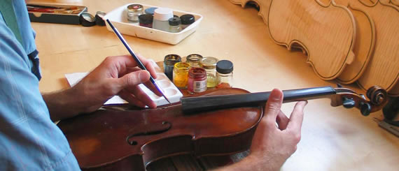 re-varnishing a much loved violin